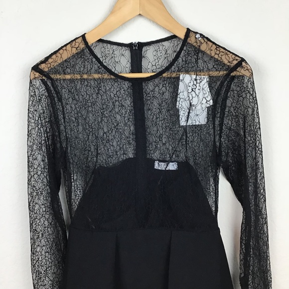 NEW NWT Sandro Jeanette Illusion Lace Alice Dress - Picture 4 of 11